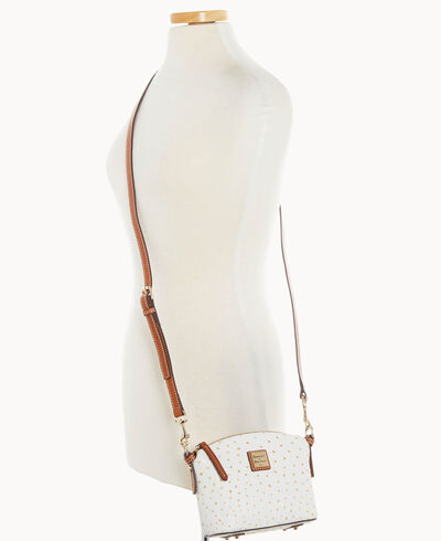 Ostrich Mini Domed Crossbody