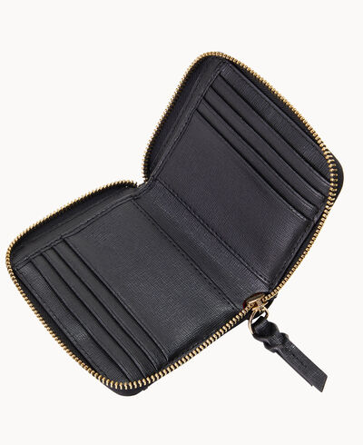 Saffiano Small Zip Around Wallet
