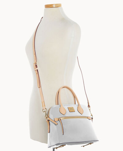 Patent Domed Satchel