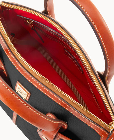 Pebble Grain Domed Satchel
