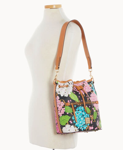 Hydrangea Monogram Drawstring