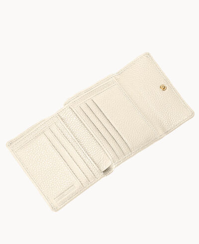Pebble Grain Small Flap Credit Card Wallet