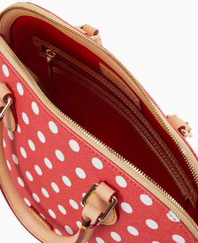 Polka Dot Zip Zip Satchel