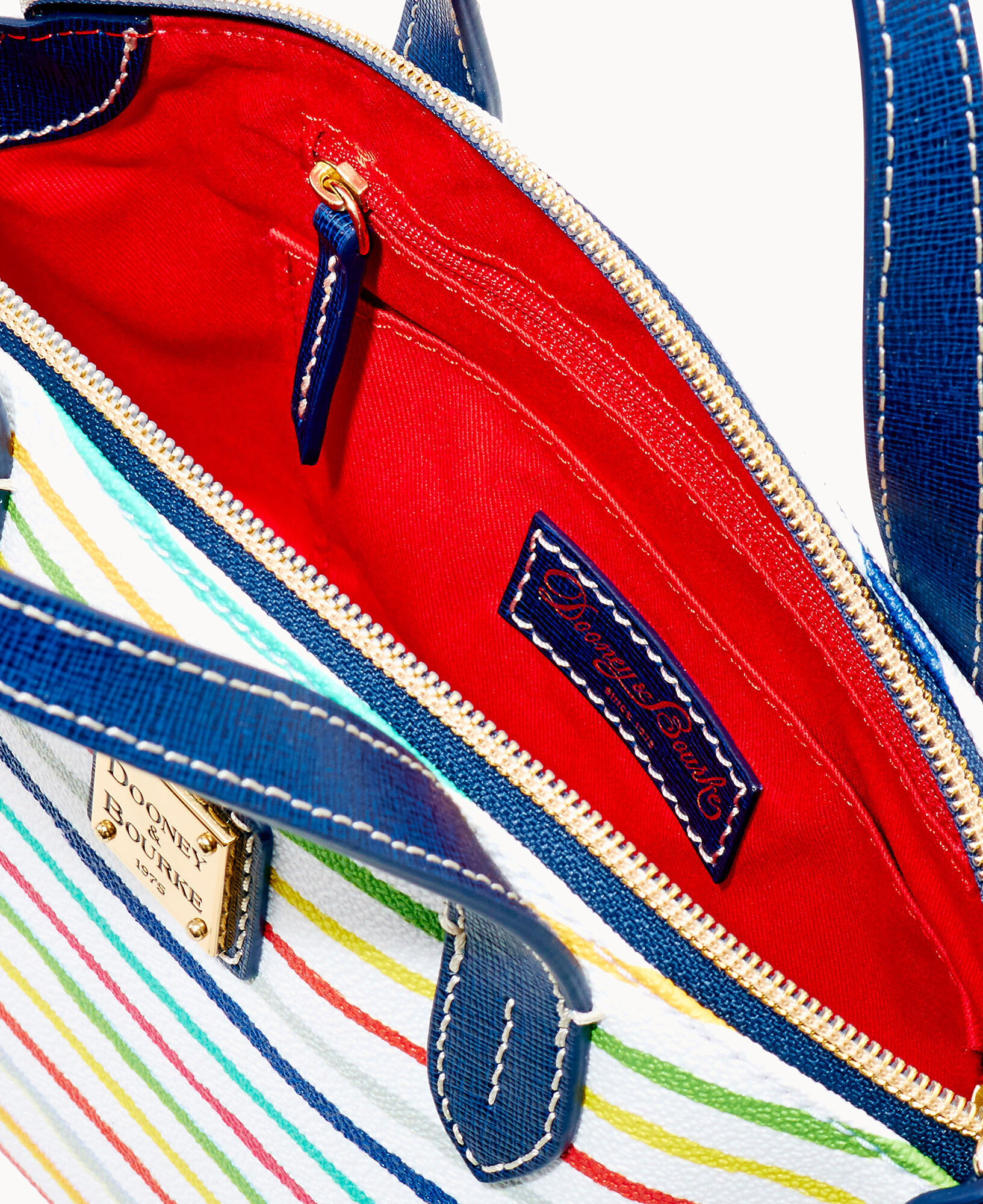 Dooney Bourke Multi Watercolor Stripes Ruby Bag