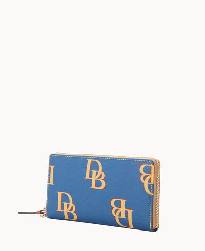 Monogram Large Zip Around Wristlet