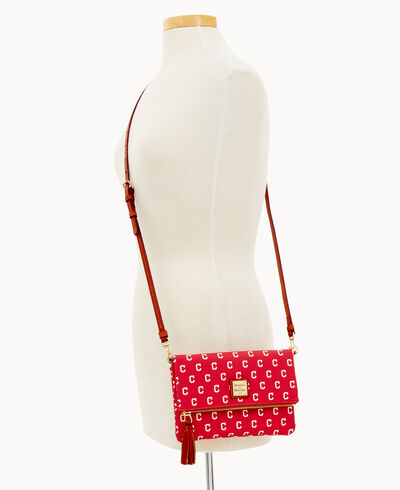 MLB Indians Foldover Crossbody