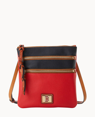 MLB Red Sox Triple Zip Crossbody
