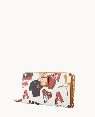 MLB Diamondbacks Large Zip Around Wristlet