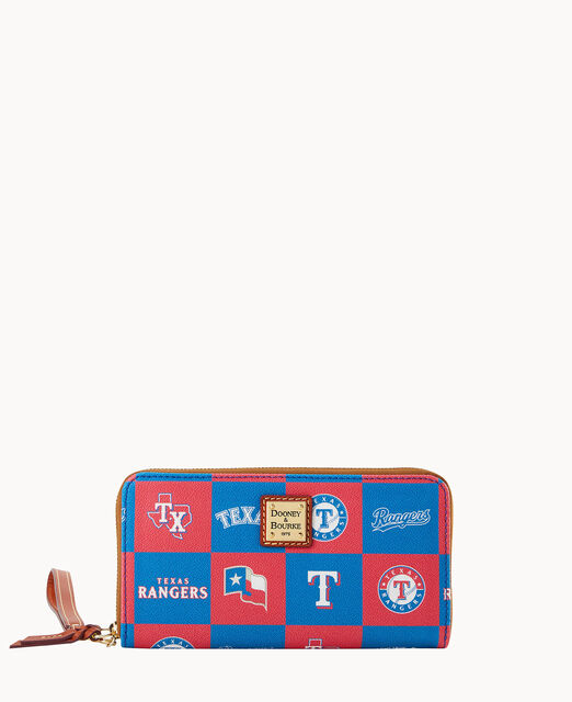 MLB Rangers Large Zip Around Wristlet