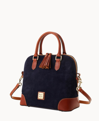 Suede Domed Satchel