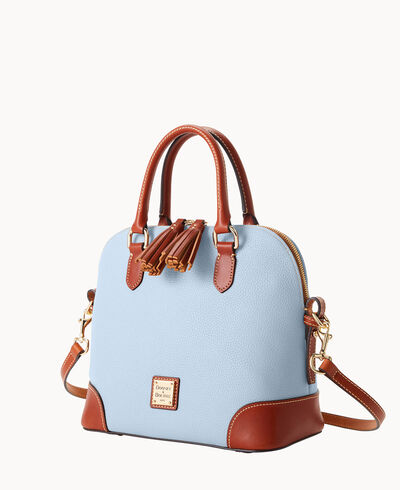 Pebble Grain Domed Satchel