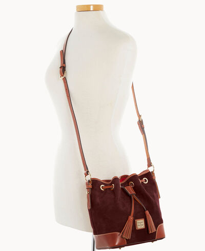 Suede Crossbody Drawstring