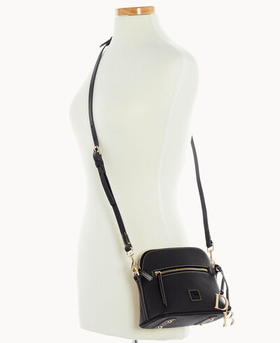 Pebble Grain Domed Crossbody