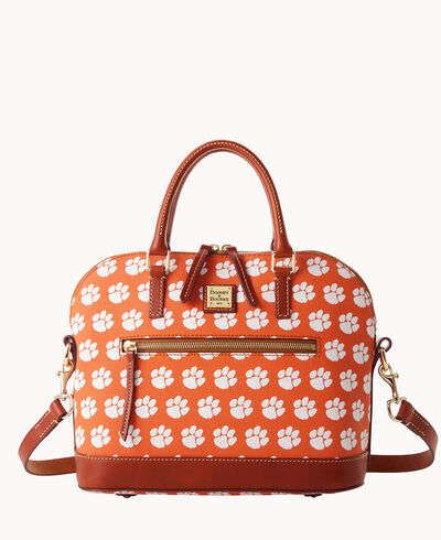 Collegiate Clemson University Domed Zip Satchel