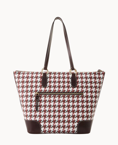 Houndstooth Career Tote