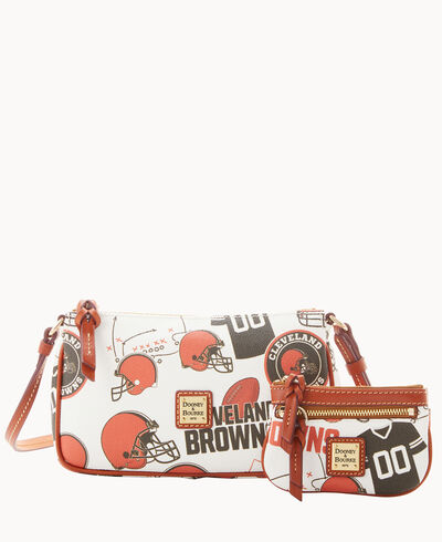 NFL Browns Lexi Crossbody Sm Coin Case