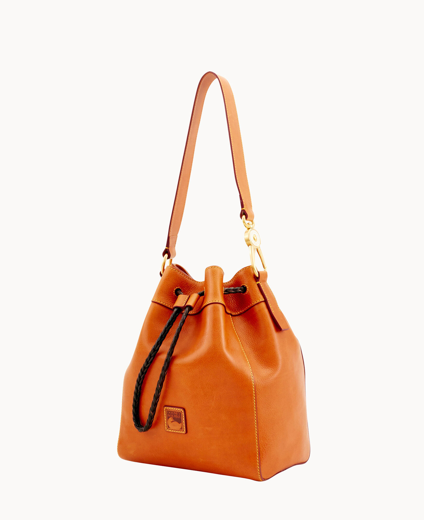 Dooney & Bourke Florentine Leather Small Drawstring Bag Pale