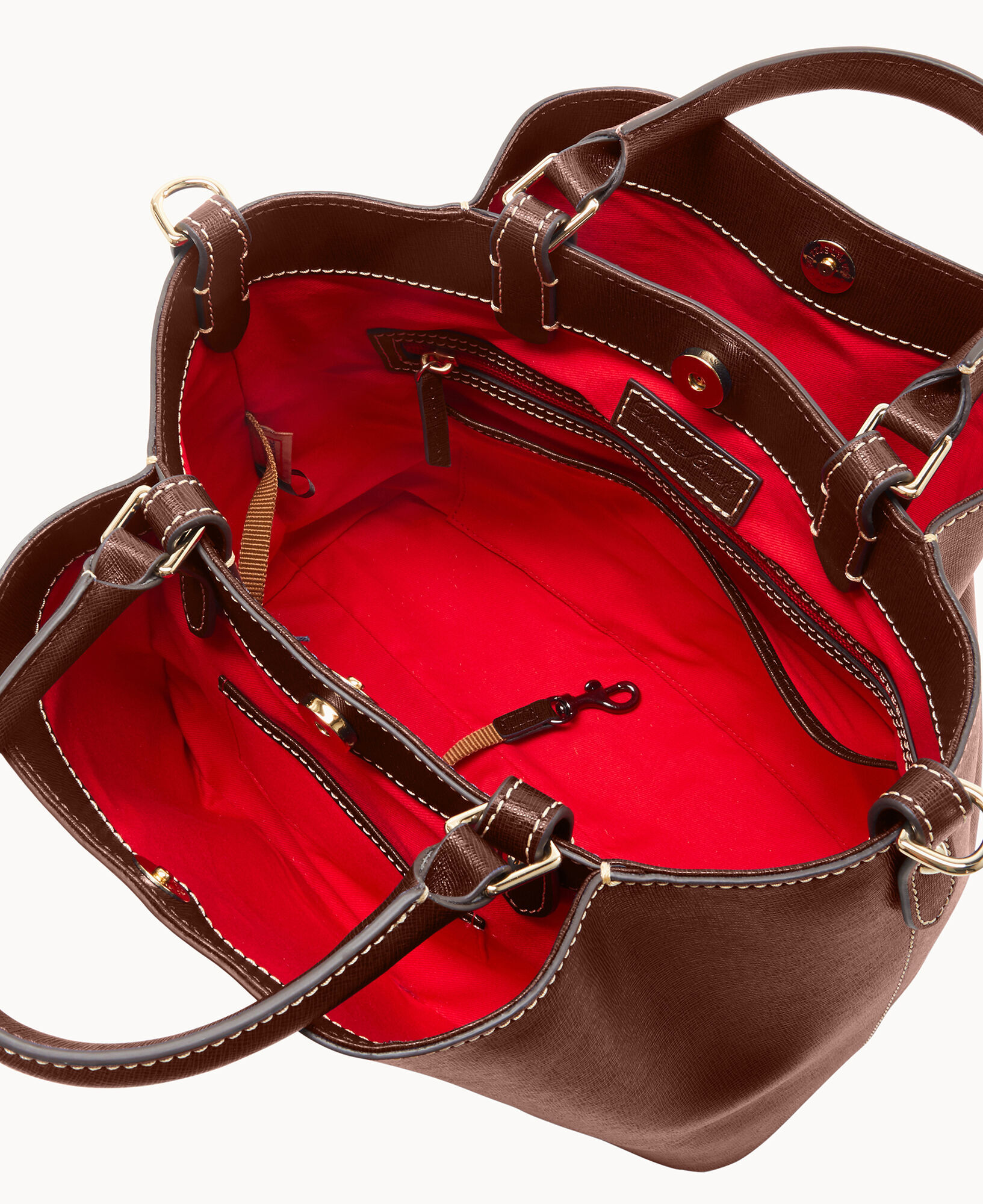 Dooney & bourke leather saffiano large zip satchel best sale