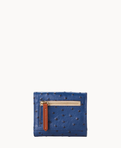 Ostrich Small Flap Wallet