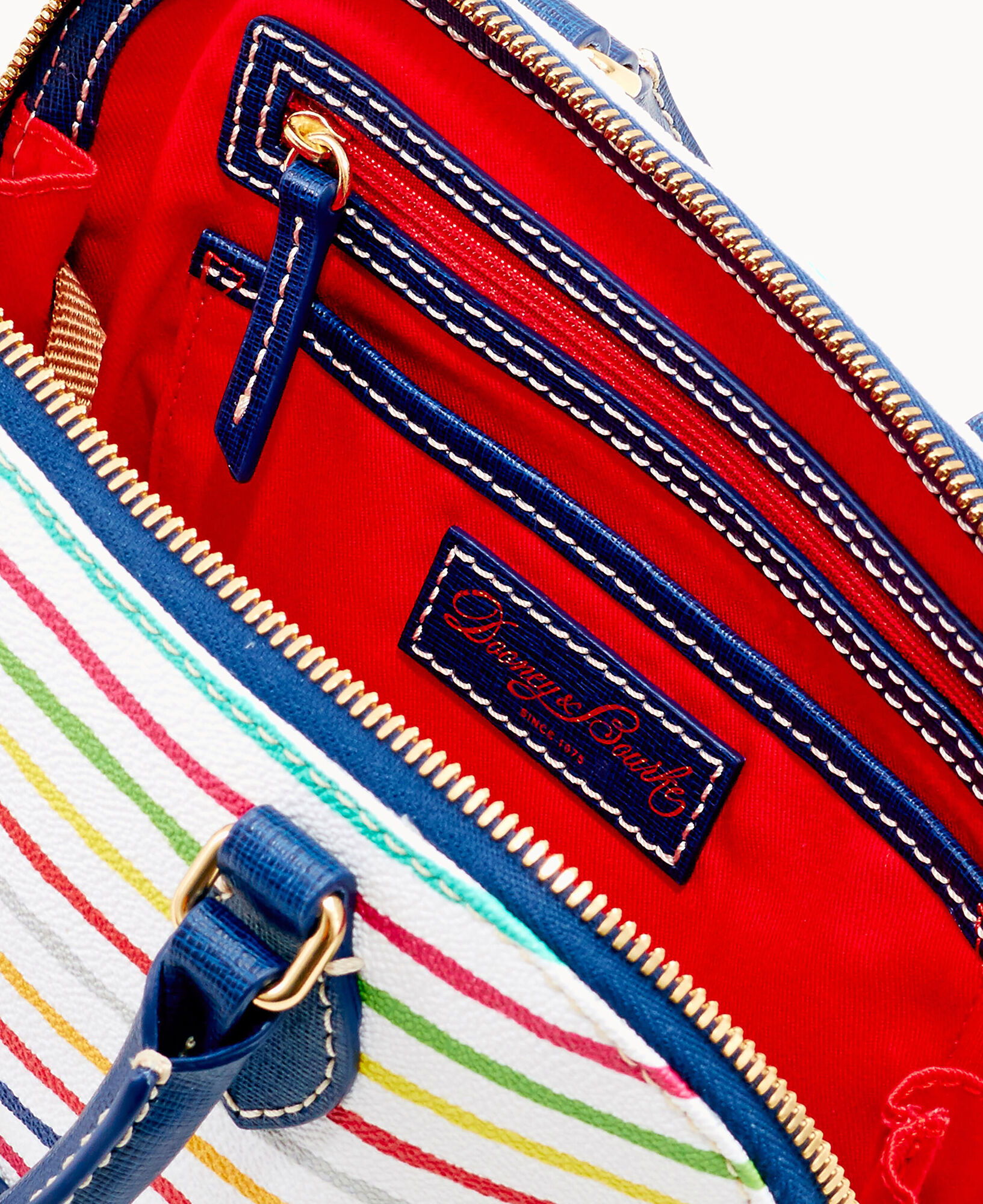 Multi Watercolor Stripes Bitsy Bag