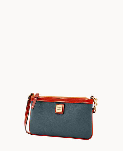 Pebble Grain Large Slim Wristlet