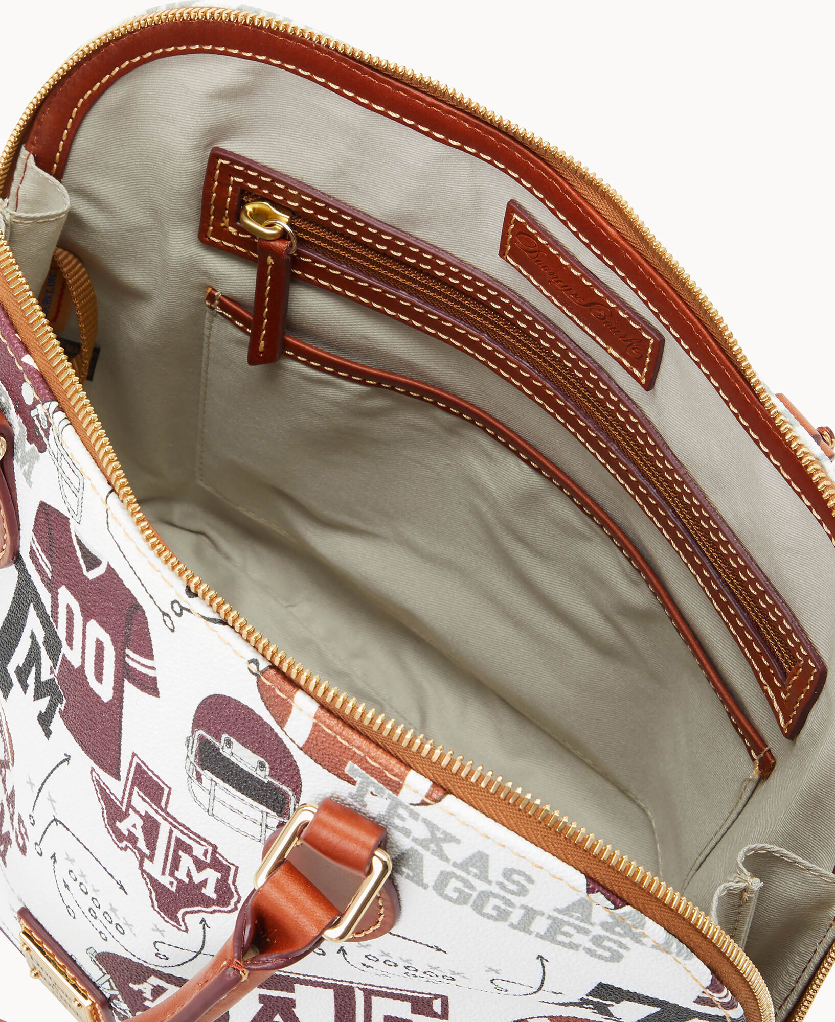 Dooney Bourke Collegiate Texas A M University Zip Zip Satchel