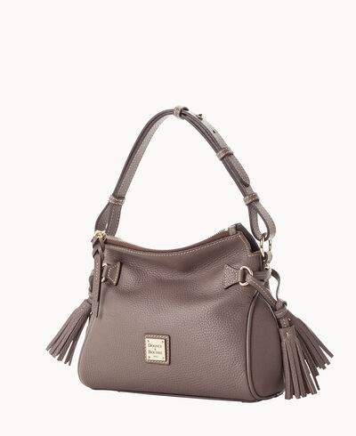 Pebble Grain Tassel Shoulder Bag