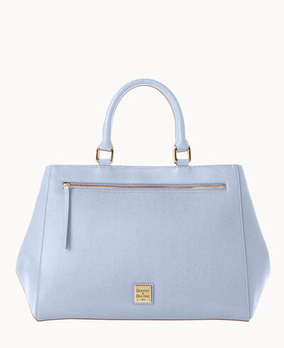 Saffiano Zip Satchel