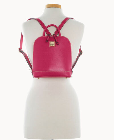Saffiano Small Zip Pod Backpack