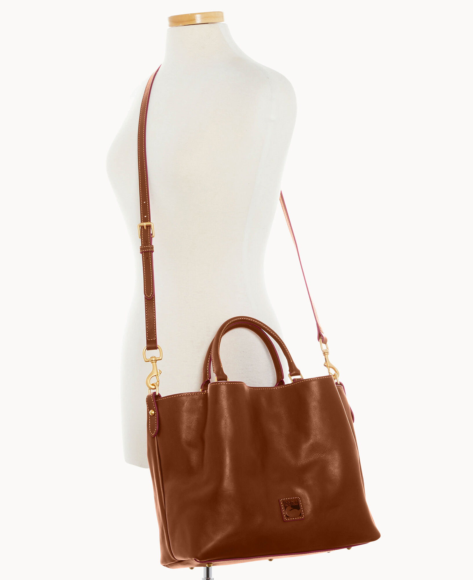 Dooney & bourke florentine leather large zip barlow satchel hot sale