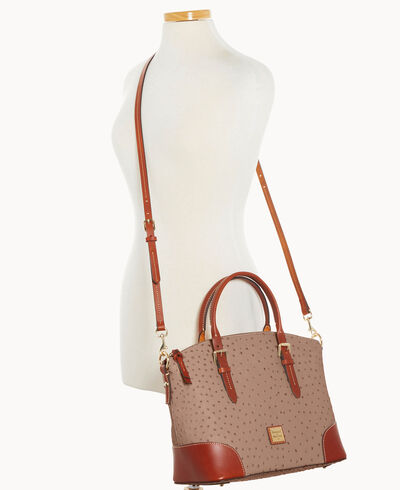 Ostrich Domed Satchel