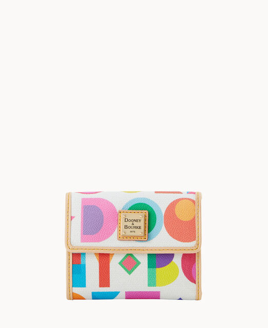 Art Deco Small Flap Credit Card Wallet