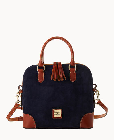 Suede Domed Satchel