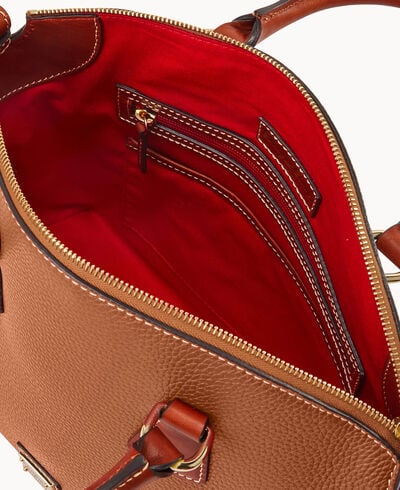 Pebble Grain Domed Satchel