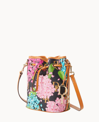 Hydrangea Monogram Small Drawstring