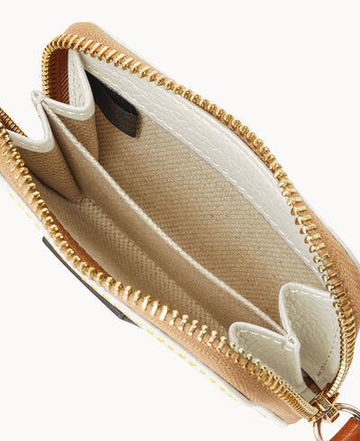 Pebble Grain Zip Around Credit Card Case
