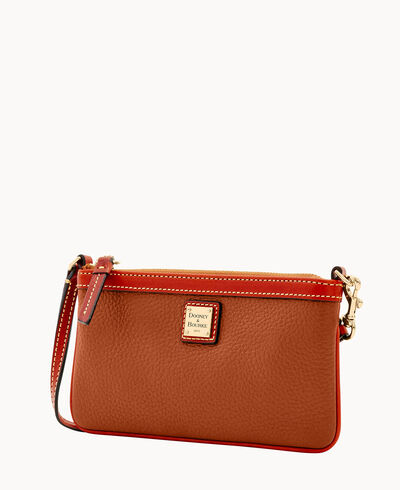 Pebble Grain Large Slim Wristlet