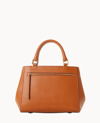 Saffiano Small Zip Satchel