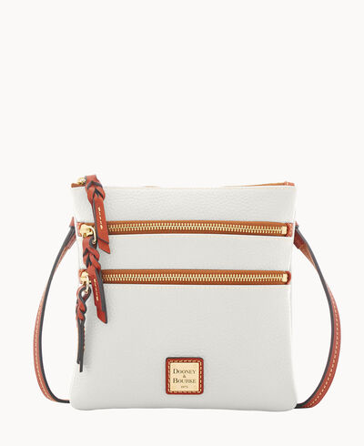 Pebble Grain North South Triple Zip