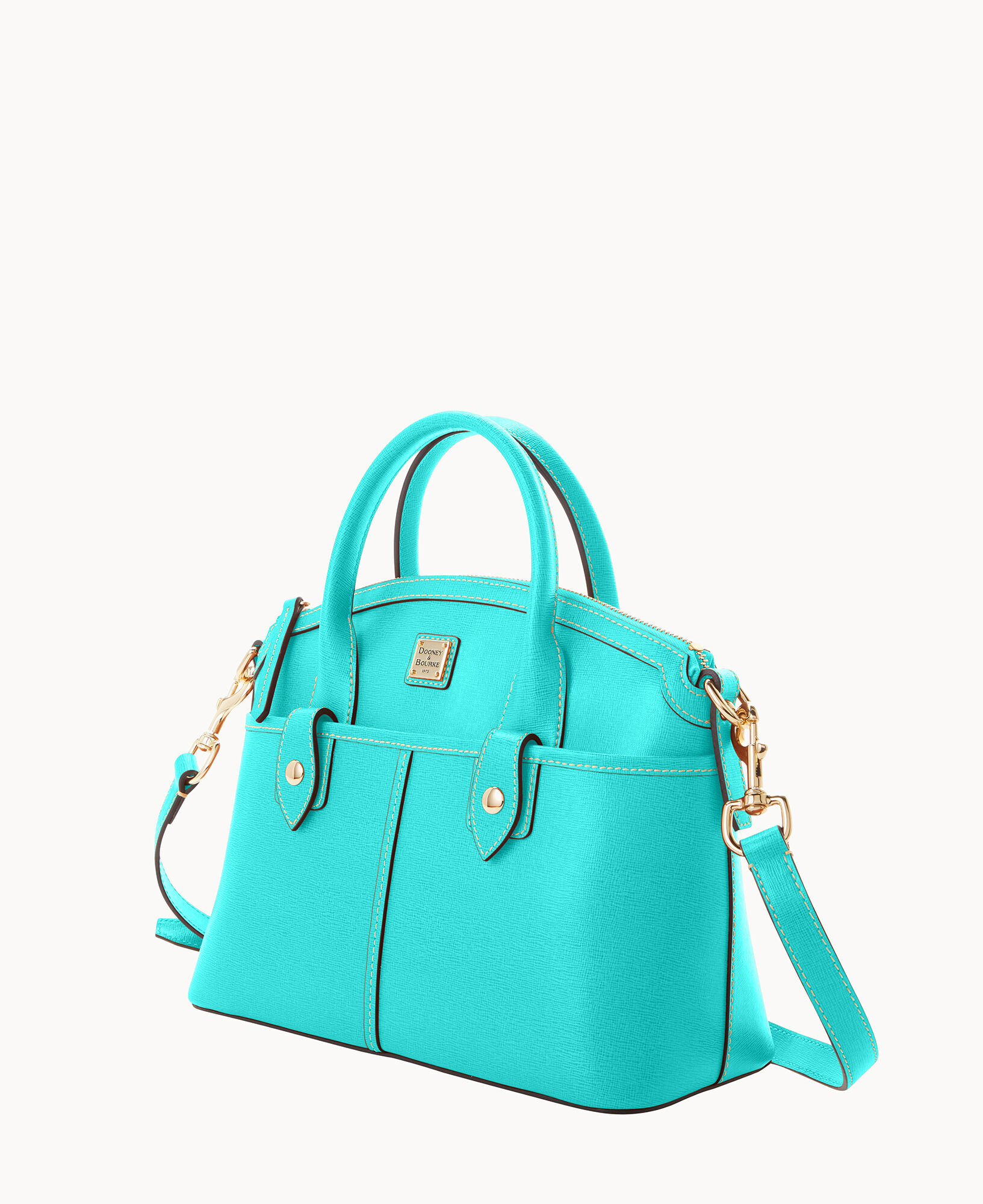 Camden saffiano domed top pocket crossbody