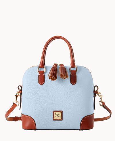 Pebble Grain Domed Satchel
