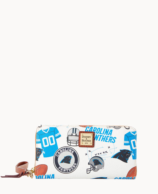 NFL Panthers Large Zip Around Wristlet