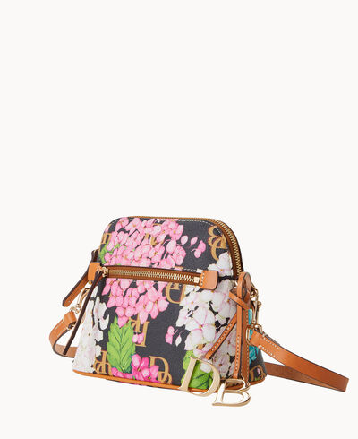 Hydrangea Monogram Domed Crossbody