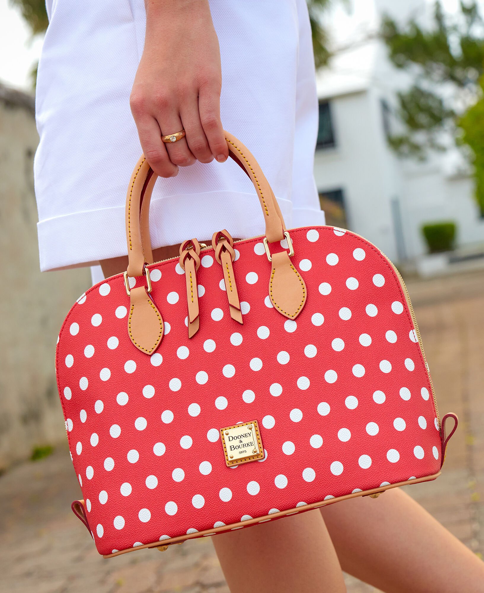 Polka dot dooney and bourke new arrivals