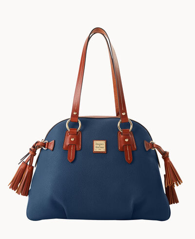 Pebble Grain Domed Satchel