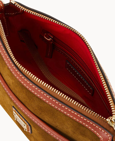 Suede East West Pocket Crossbody