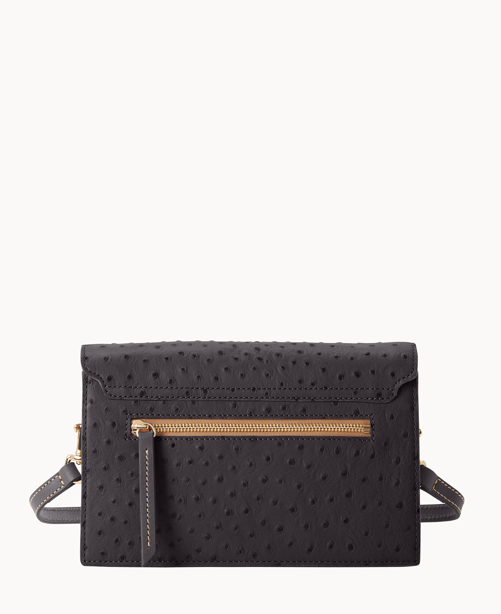 Dooney & Bourke Ostrich East/West Flap Shoulder Bag