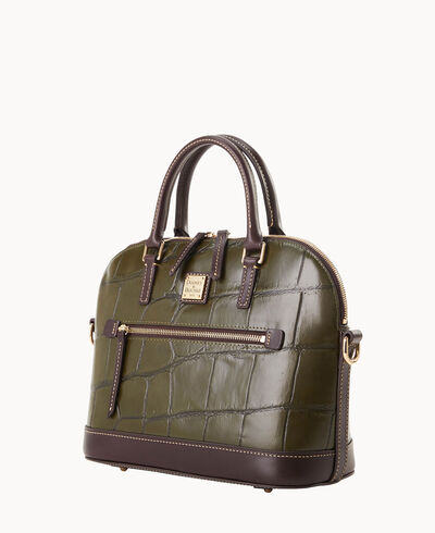Denison Domed Zip Satchel