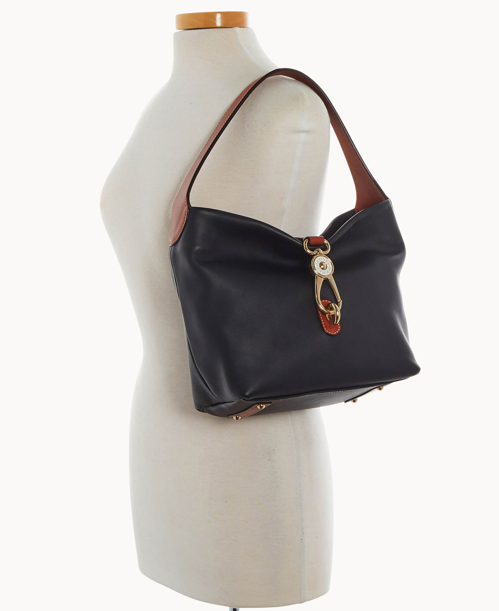 Dooney logo lock shoulder bag online