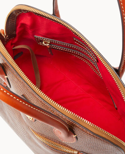 Embossed Lizard Large Domed Satchel
